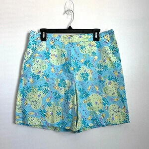 Vintage White Label Lilly Pulitzer Floral Mouse Print Shorts